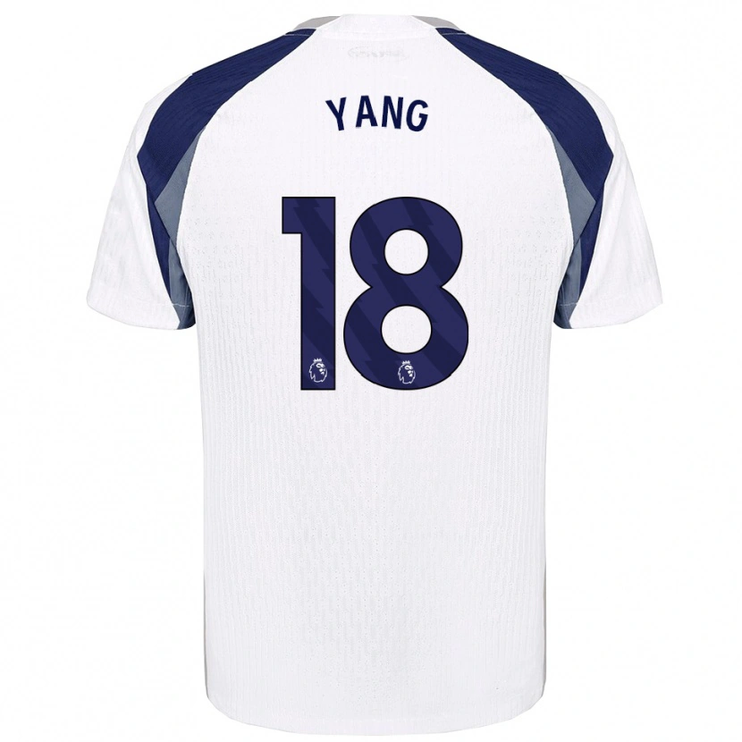 Danxen Kvinnor Min-Hyeok Yang #18 Vit Marinblå Hemmatröja Matchtröjor 2025/26 Tröjor T-Tröja