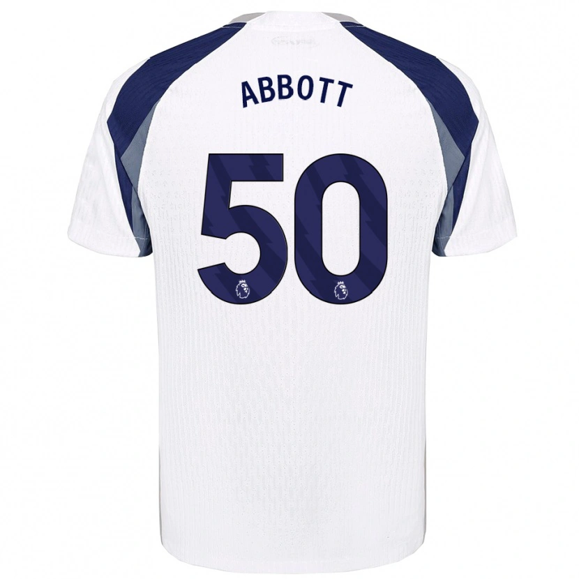 Danxen Kvinnor George Abbott #50 Vit Marinblå Hemmatröja Matchtröjor 2025/26 Tröjor T-Tröja