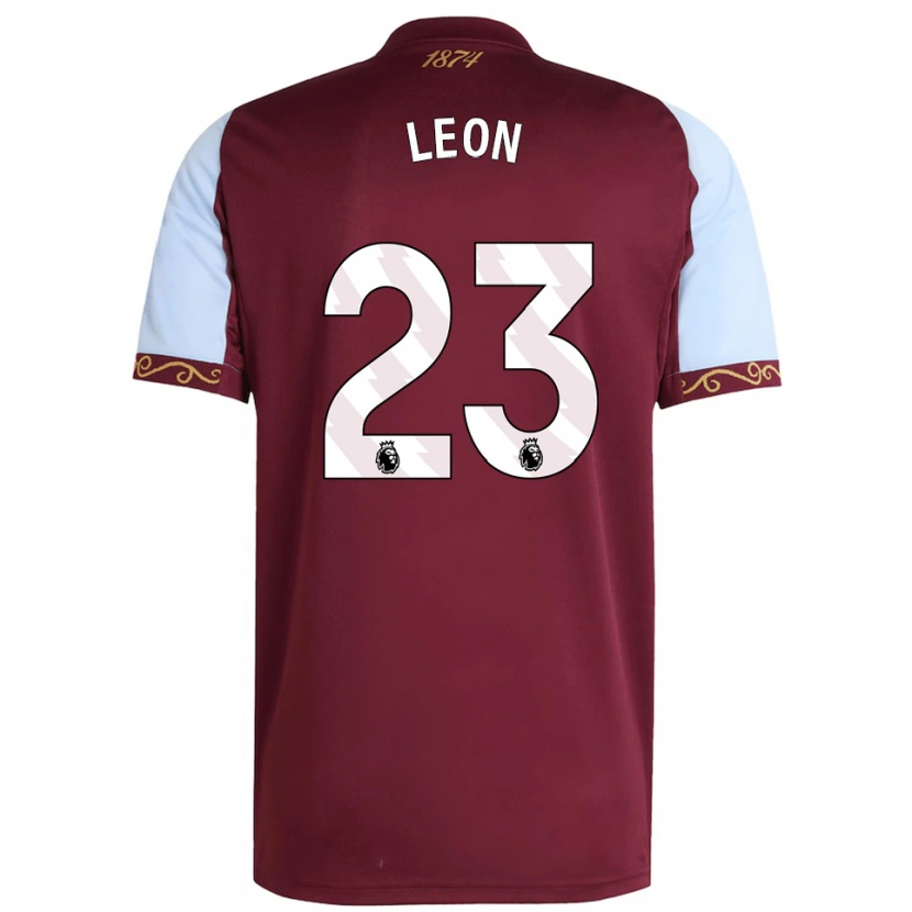 Danxen Kvinnor Adriana Leon #23 Vinröd Himmelsblå Hemmatröja Matchtröjor 2025/26 Tröjor T-Tröja