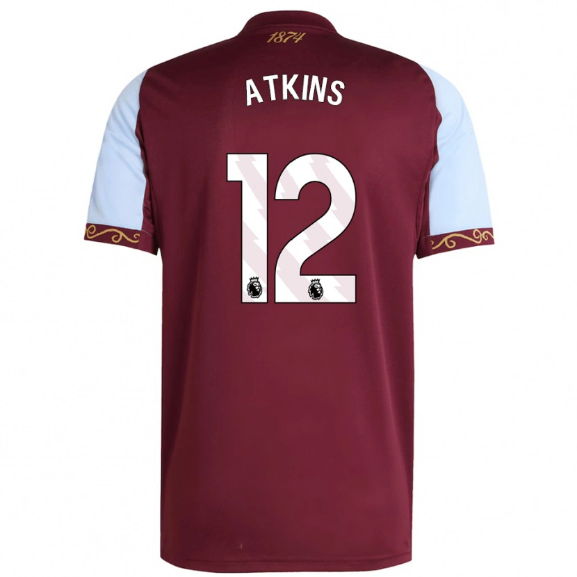 Danxen Kvinnor Clay Atkins #12 Vinröd Himmelsblå Hemmatröja Matchtröjor 2025/26 Tröjor T-Tröja