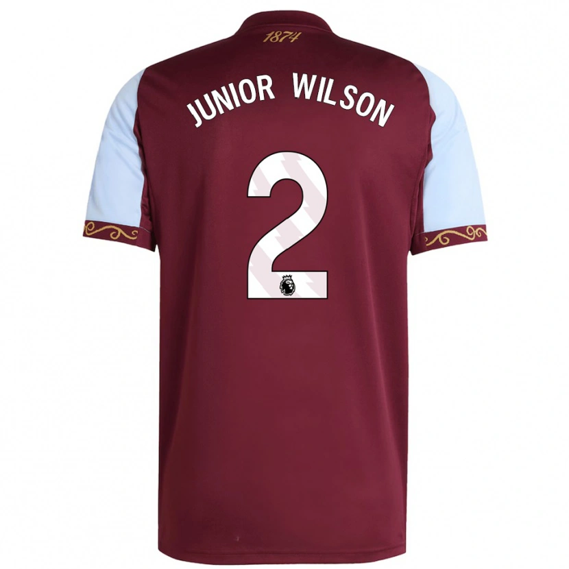 Danxen Kvinnor Junior Wilson #2 Vinröd Himmelsblå Hemmatröja Matchtröjor 2025/26 Tröjor T-Tröja