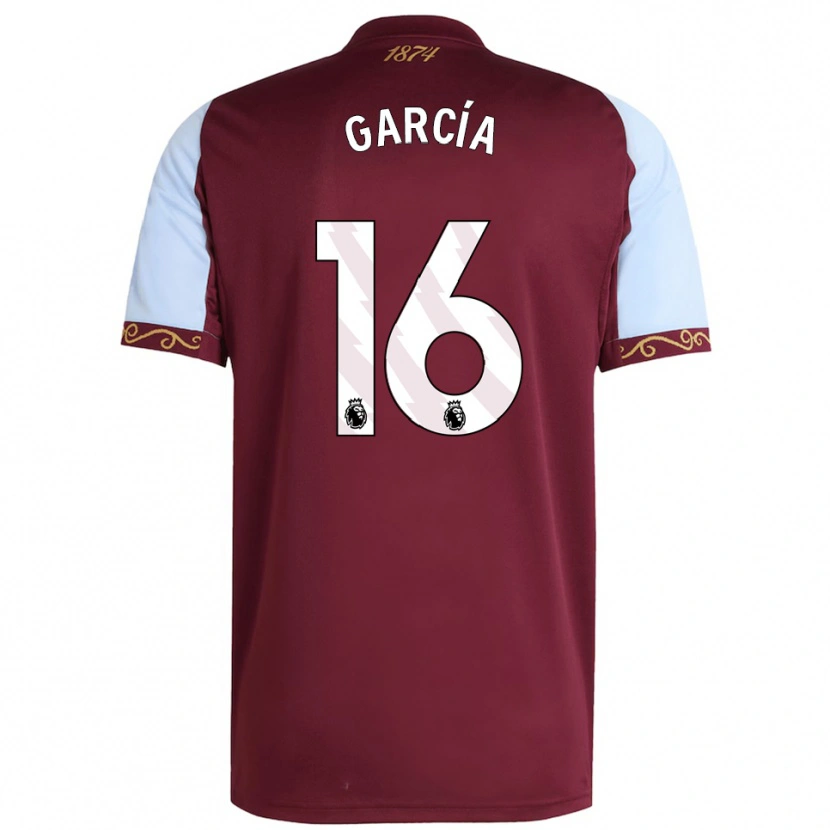 Danxen Kvinnor Andrés García #16 Vinröd Himmelsblå Hemmatröja Matchtröjor 2025/26 Tröjor T-Tröja