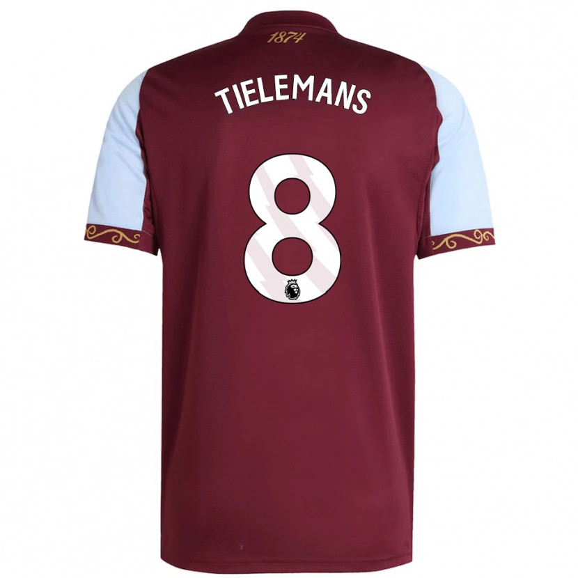 Danxen Kvinnor Youri Tielemans #8 Vinröd Himmelsblå Hemmatröja Matchtröjor 2025/26 Tröjor T-Tröja