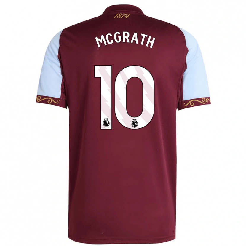 Danxen Kvinnor Jack Mcgrath #10 Vinröd Himmelsblå Hemmatröja Matchtröjor 2025/26 Tröjor T-Tröja