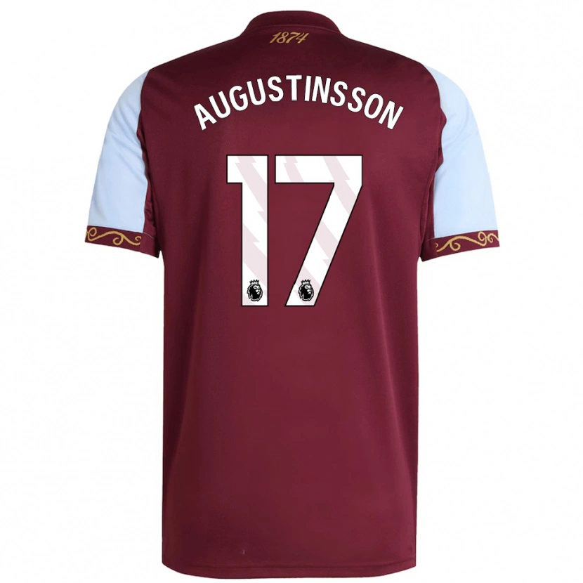 Danxen Kvinnor Ludwig Augustinsson #17 Vinröd Himmelsblå Hemmatröja Matchtröjor 2025/26 Tröjor T-Tröja