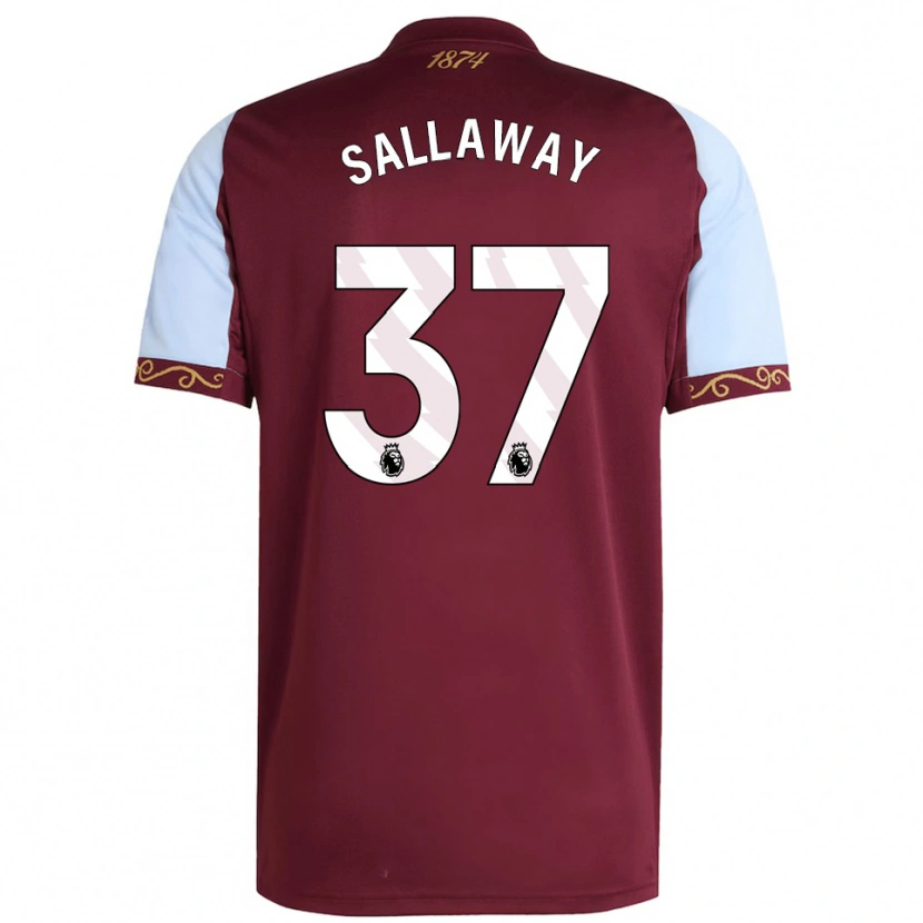 Danxen Kvinnor Lydia Sallaway #37 Vinröd Himmelsblå Hemmatröja Matchtröjor 2025/26 Tröjor T-Tröja