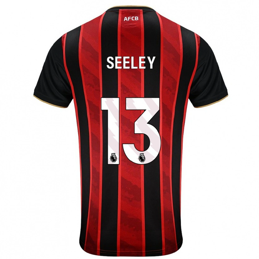 Danxen Kvinnor Will Seeley #13 Röd Svart Hemmatröja Matchtröjor 2025/26 Tröjor T-Tröja