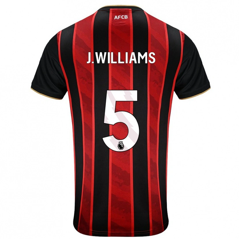 Danxen Kvinnor Jay Williams #5 Röd Svart Hemmatröja Matchtröjor 2025/26 Tröjor T-Tröja