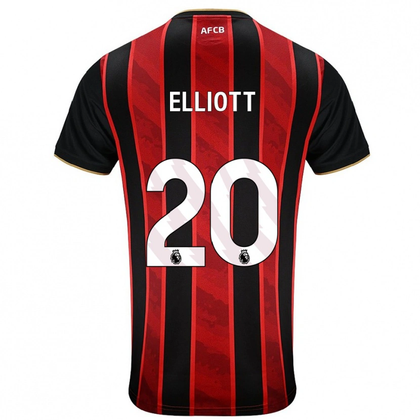 Danxen Kvinnor Kaitlyn Elliott #20 Röd Svart Hemmatröja Matchtröjor 2025/26 Tröjor T-Tröja