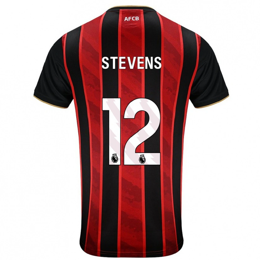 Danxen Kvinnor Charlie Stevens #12 Röd Svart Hemmatröja Matchtröjor 2025/26 Tröjor T-Tröja