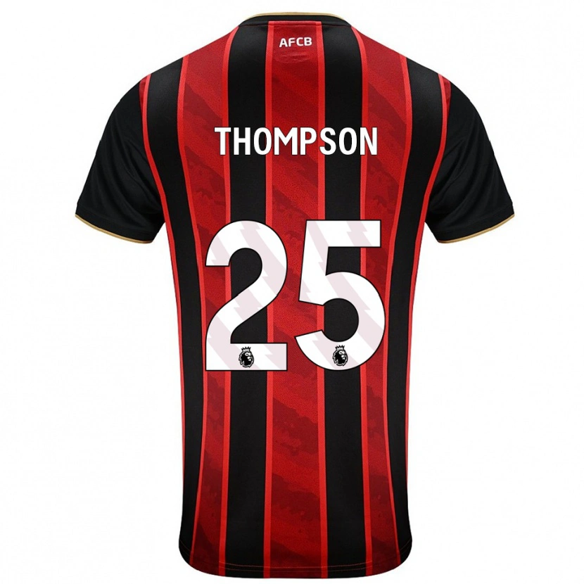 Danxen Kvinnor Kenni Thompson #25 Röd Svart Hemmatröja Matchtröjor 2025/26 Tröjor T-Tröja