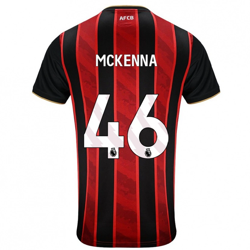 Danxen Kvinnor Callan Mckenna #46 Röd Svart Hemmatröja Matchtröjor 2025/26 Tröjor T-Tröja