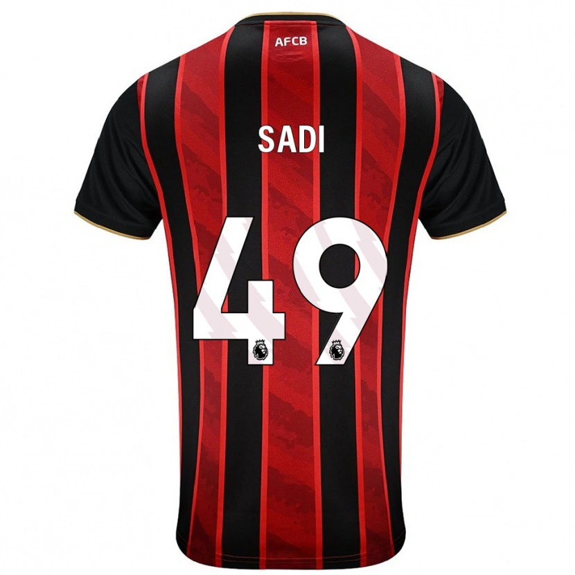 Danxen Kvinnor Dominic Sadi #49 Röd Svart Hemmatröja Matchtröjor 2025/26 Tröjor T-Tröja