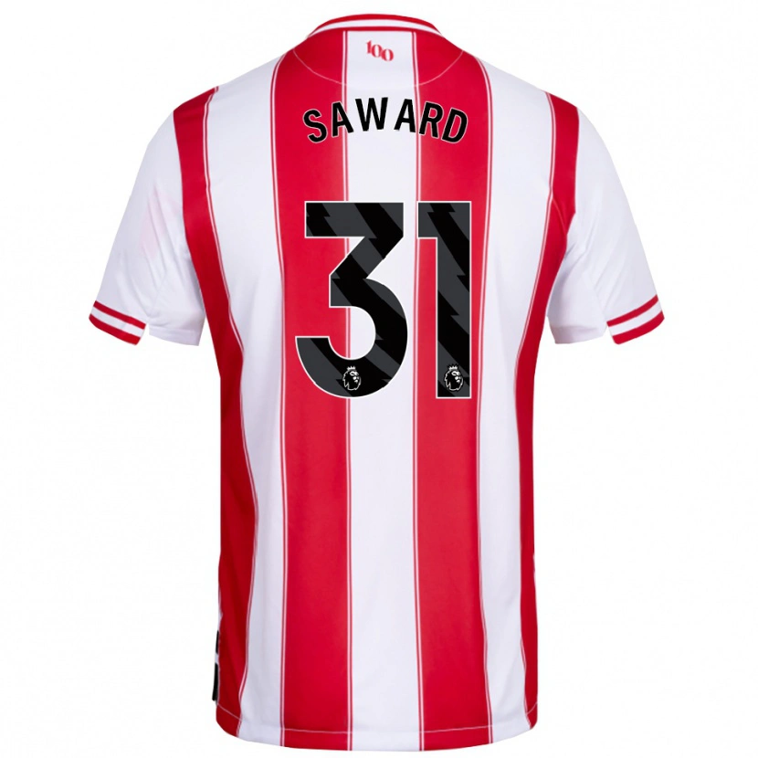 Danxen Kvinnor Sammie Saward #31 Röd Vit Hemmatröja Matchtröjor 2025/26 Tröjor T-Tröja