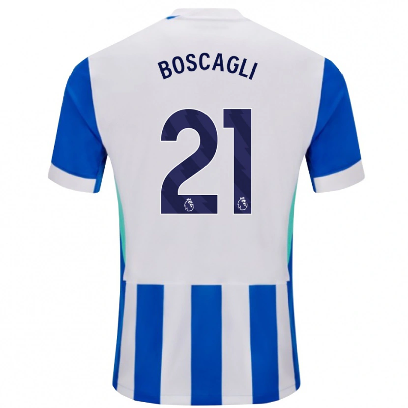 Danxen Kvinnor Olivier Boscagli #21 Blå Vit Hemmatröja Matchtröjor 2025/26 Tröjor T-Tröja