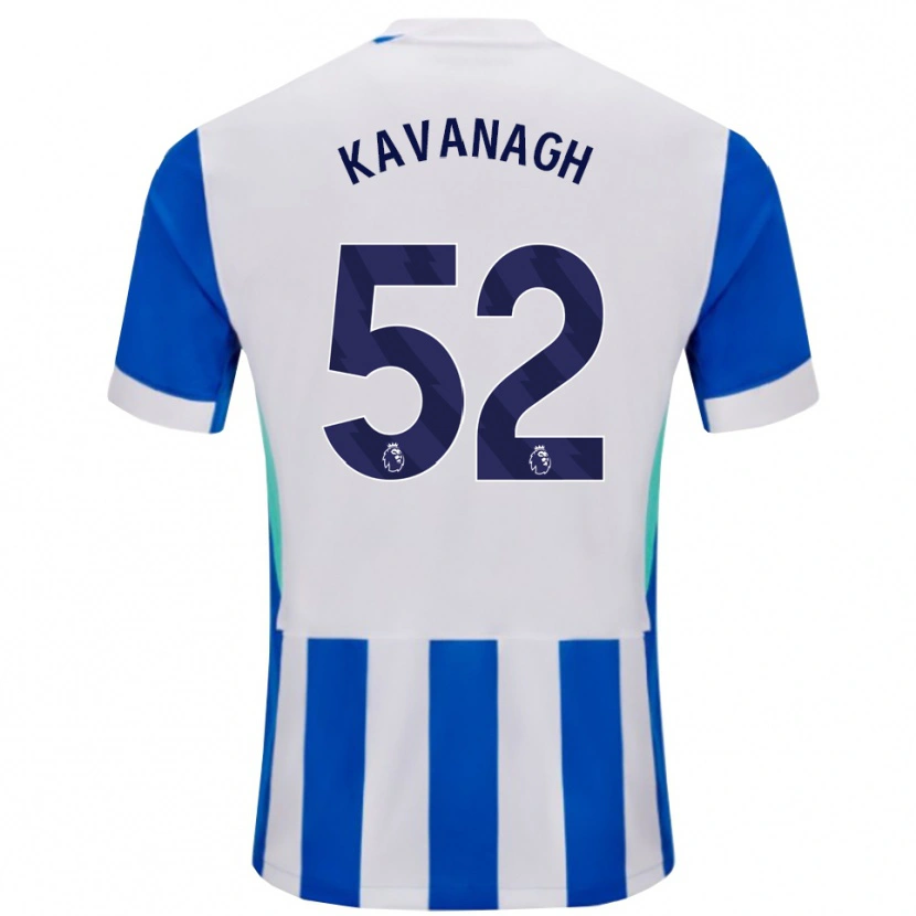 Danxen Kvinnor Leigh Kavanagh #52 Blå Vit Hemmatröja Matchtröjor 2025/26 Tröjor T-Tröja