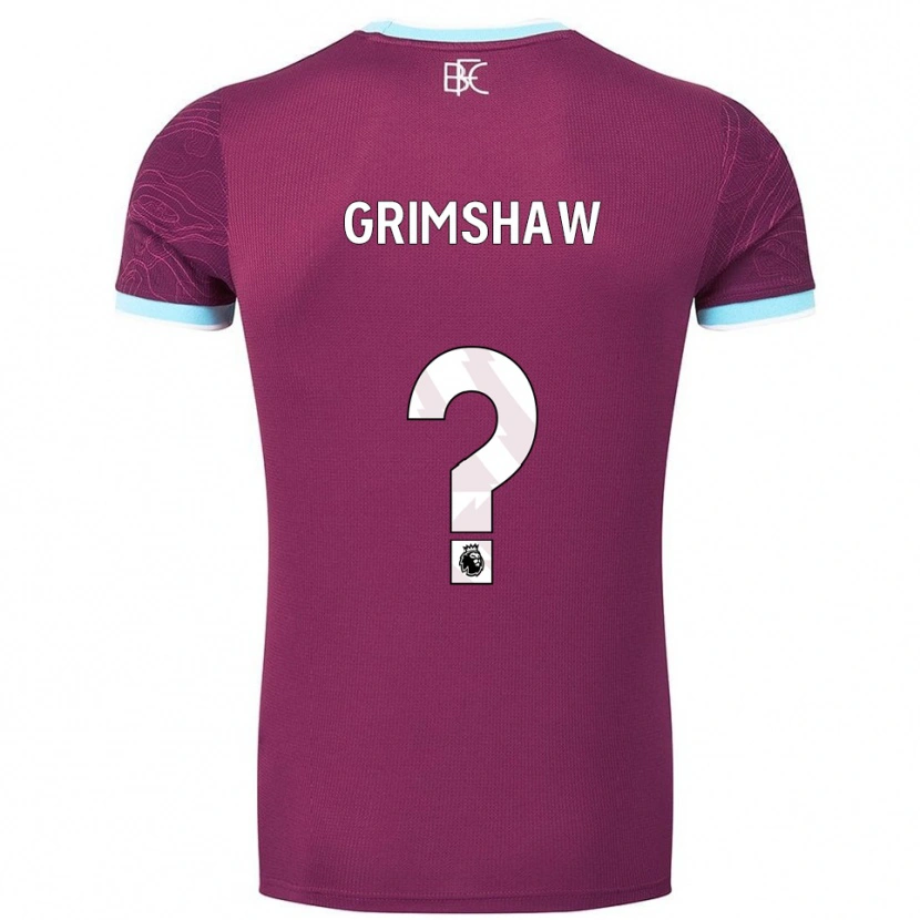 Danxen Kvinnor Harry Grimshaw #0 Vinröd Himmelsblå Hemmatröja Matchtröjor 2025/26 Tröjor T-Tröja