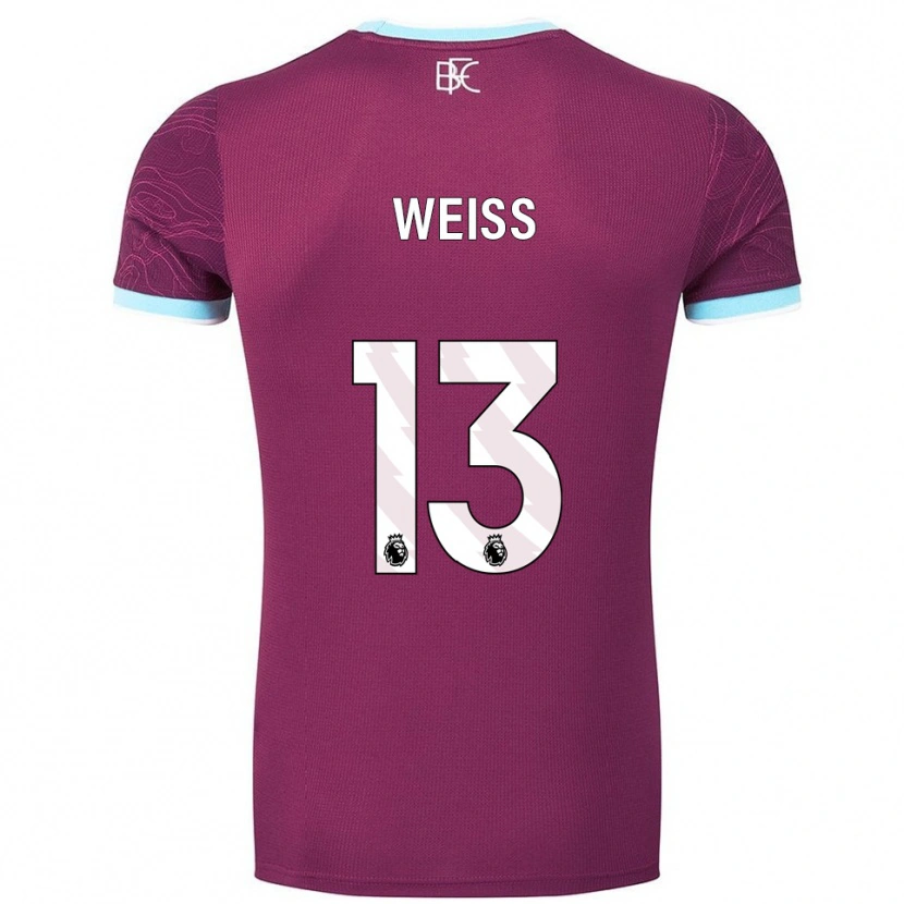 Danxen Kvinnor Max Weiß #13 Vinröd Himmelsblå Hemmatröja Matchtröjor 2025/26 Tröjor T-Tröja
