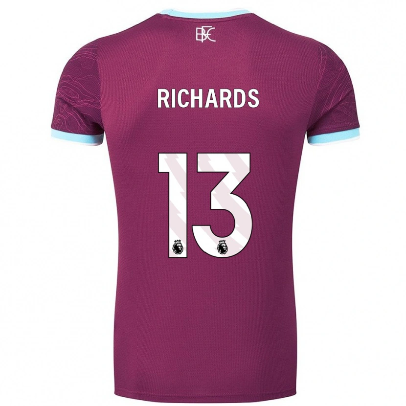 Danxen Kvinnor Jade Richards #13 Vinröd Himmelsblå Hemmatröja Matchtröjor 2025/26 Tröjor T-Tröja