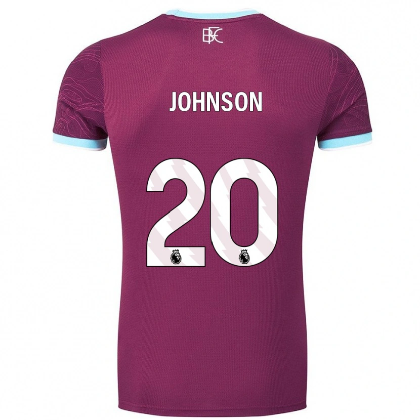 Danxen Kvinnor Zach Johnson #20 Vinröd Himmelsblå Hemmatröja Matchtröjor 2025/26 Tröjor T-Tröja