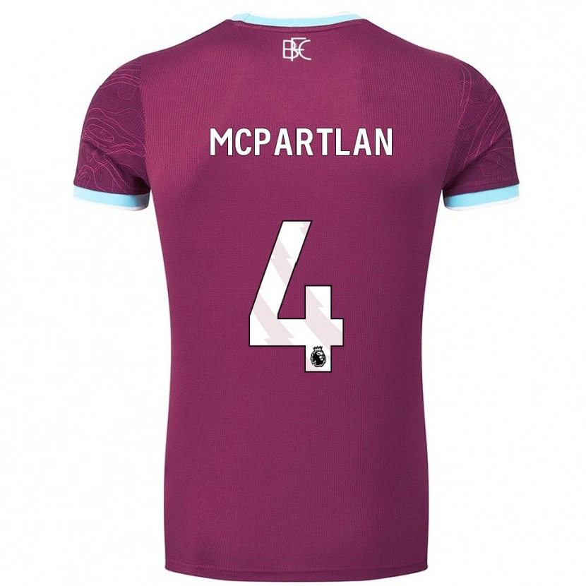 Danxen Kvinnor Brenna Mcpartlan #4 Vinröd Himmelsblå Hemmatröja Matchtröjor 2025/26 Tröjor T-Tröja