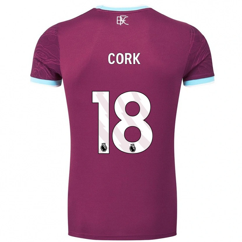 Danxen Kvinnor Jack Cork #18 Vinröd Himmelsblå Hemmatröja Matchtröjor 2025/26 Tröjor T-Tröja