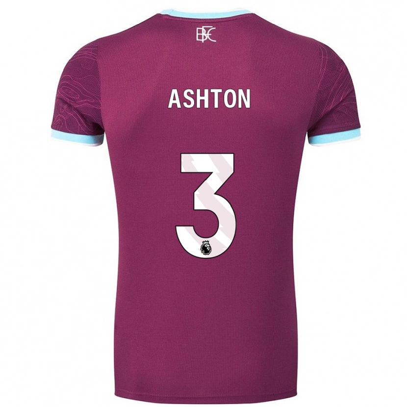 Danxen Kvinnor Joe Ashton #3 Vinröd Himmelsblå Hemmatröja Matchtröjor 2025/26 Tröjor T-Tröja