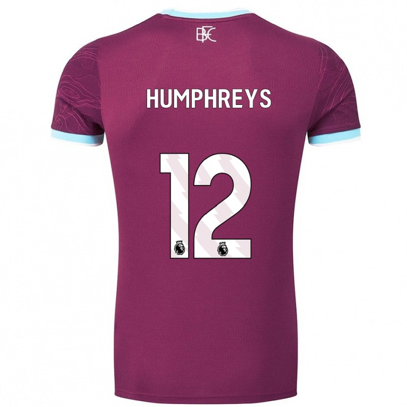 Danxen Kvinnor Bashir Humphreys #12 Vinröd Himmelsblå Hemmatröja Matchtröjor 2025/26 Tröjor T-Tröja