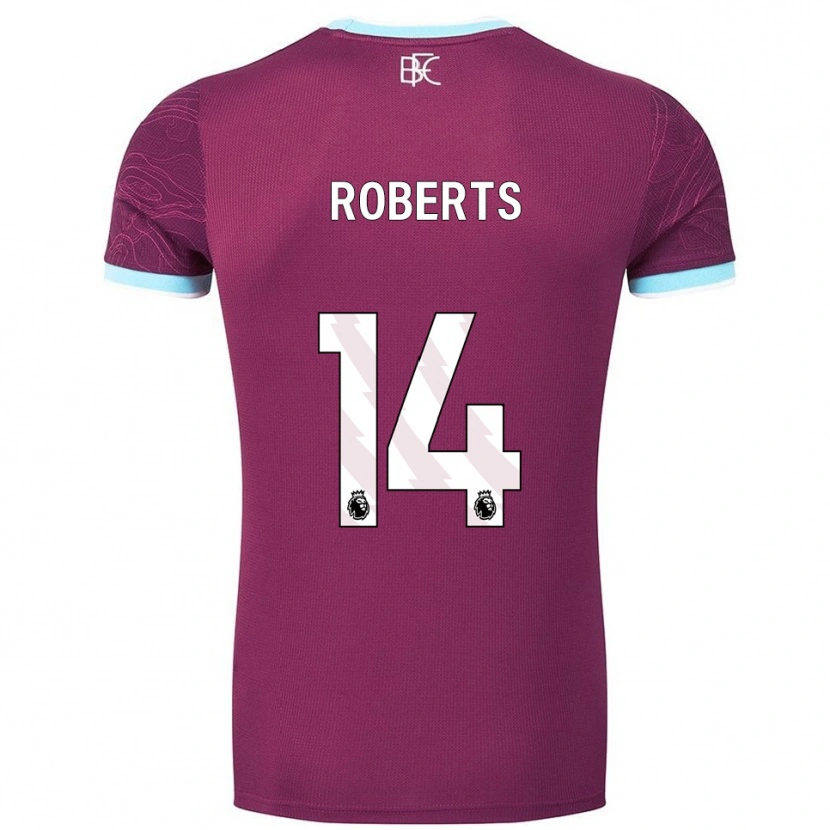 Danxen Kvinnor Connor Roberts #14 Vinröd Himmelsblå Hemmatröja Matchtröjor 2025/26 Tröjor T-Tröja