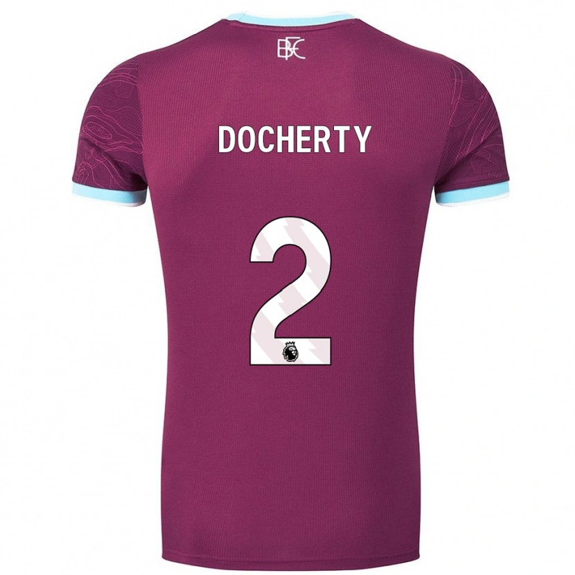 Danxen Kvinnor Charley Docherty #2 Vinröd Himmelsblå Hemmatröja Matchtröjor 2025/26 Tröjor T-Tröja