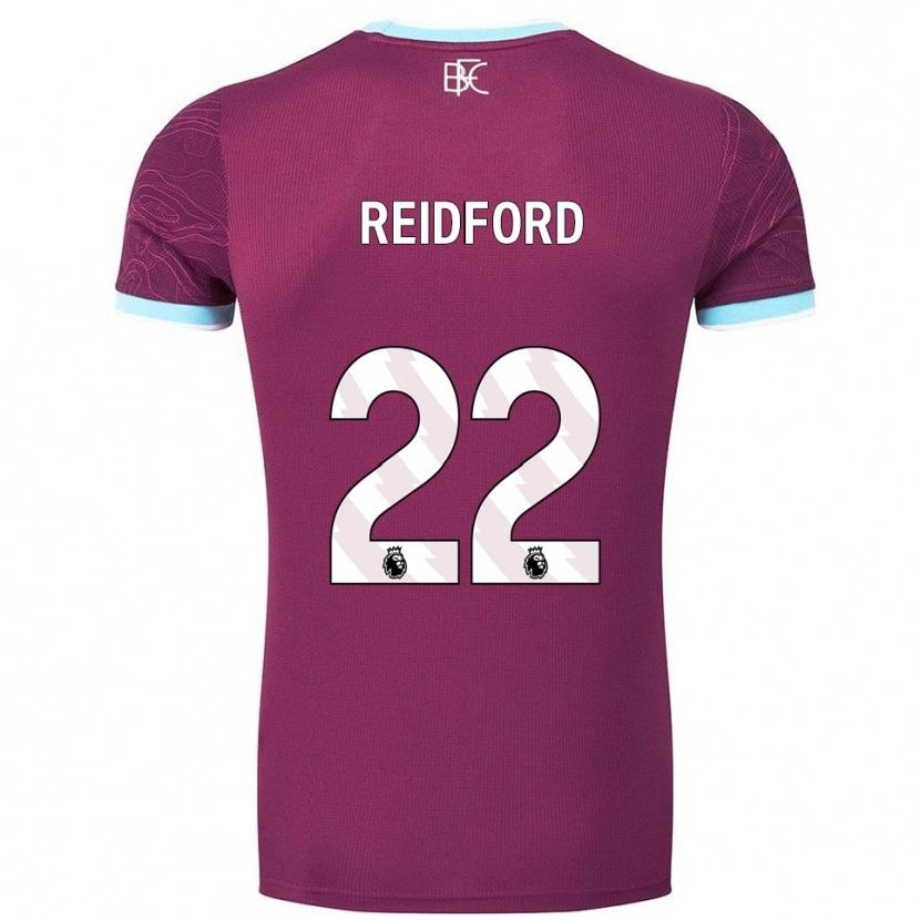 Danxen Kvinnor Isabella Reidford #22 Vinröd Himmelsblå Hemmatröja Matchtröjor 2025/26 Tröjor T-Tröja