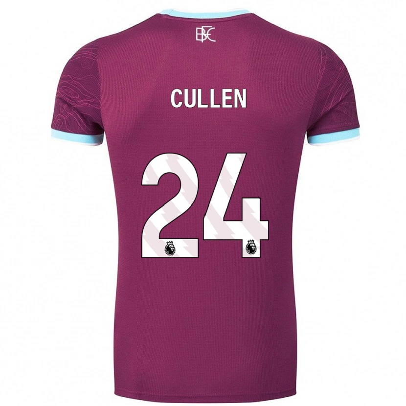 Danxen Kvinnor Josh Cullen #24 Vinröd Himmelsblå Hemmatröja Matchtröjor 2025/26 Tröjor T-Tröja