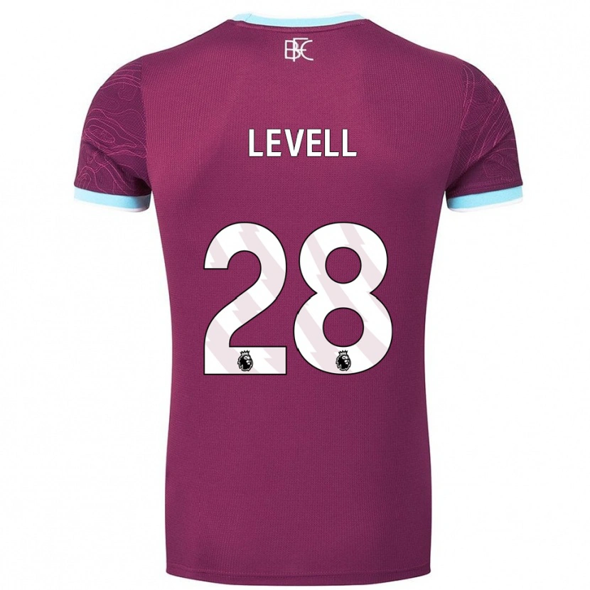 Danxen Kvinnor Kirstie Levell #28 Vinröd Himmelsblå Hemmatröja Matchtröjor 2025/26 Tröjor T-Tröja