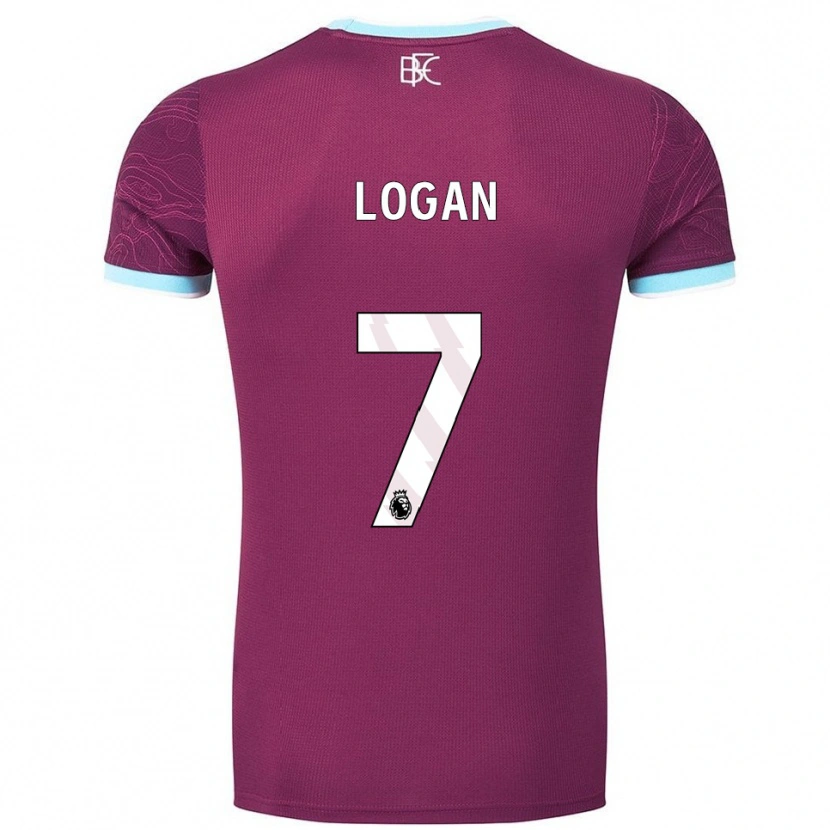 Danxen Kvinnor Heidi Logan #7 Vinröd Himmelsblå Hemmatröja Matchtröjor 2025/26 Tröjor T-Tröja