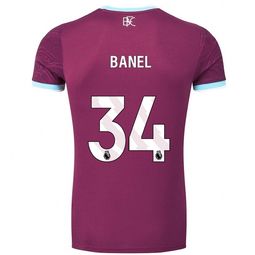 Danxen Kvinnor Jaydon Banel #34 Vinröd Himmelsblå Hemmatröja Matchtröjor 2025/26 Tröjor T-Tröja