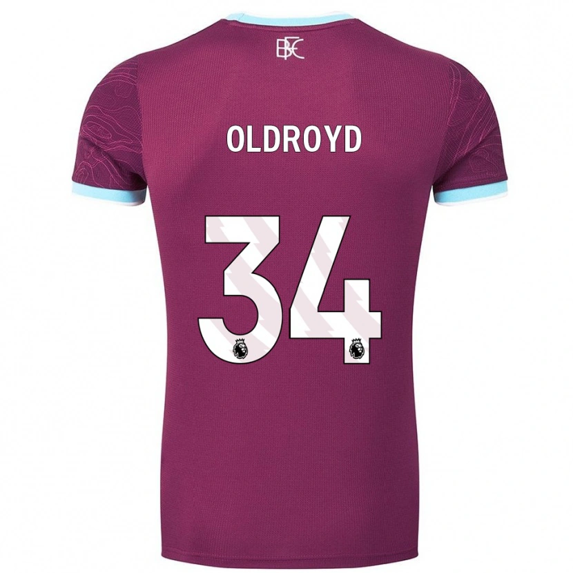Danxen Kvinnor Amelia Oldroyd #34 Vinröd Himmelsblå Hemmatröja Matchtröjor 2025/26 Tröjor T-Tröja