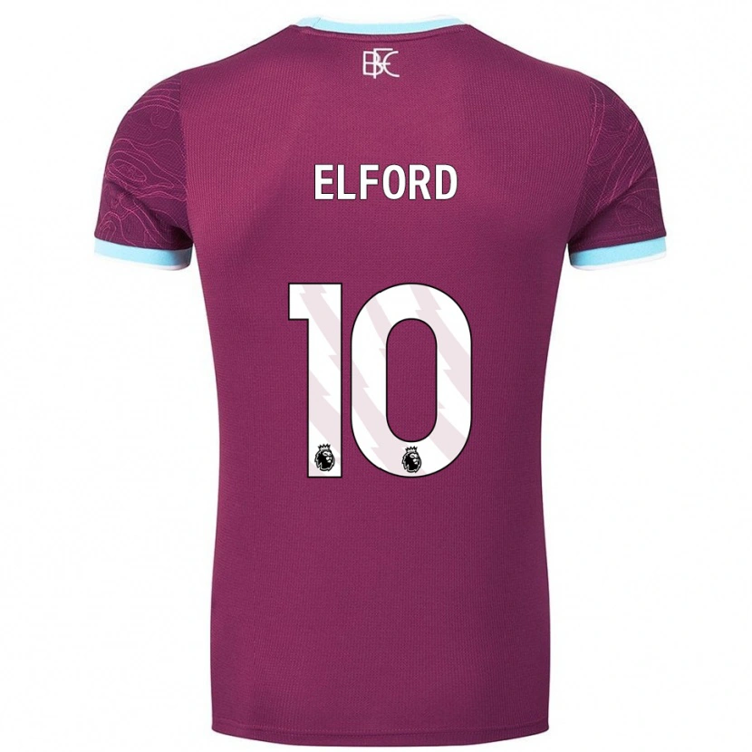 Danxen Kvinnor Laura Elford #10 Vinröd Himmelsblå Hemmatröja Matchtröjor 2025/26 Tröjor T-Tröja