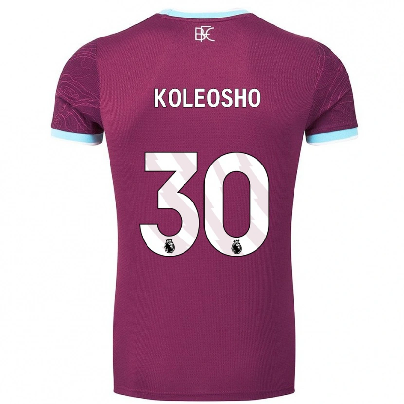 Danxen Kvinnor Luca Koleosho #30 Vinröd Himmelsblå Hemmatröja Matchtröjor 2025/26 Tröjor T-Tröja