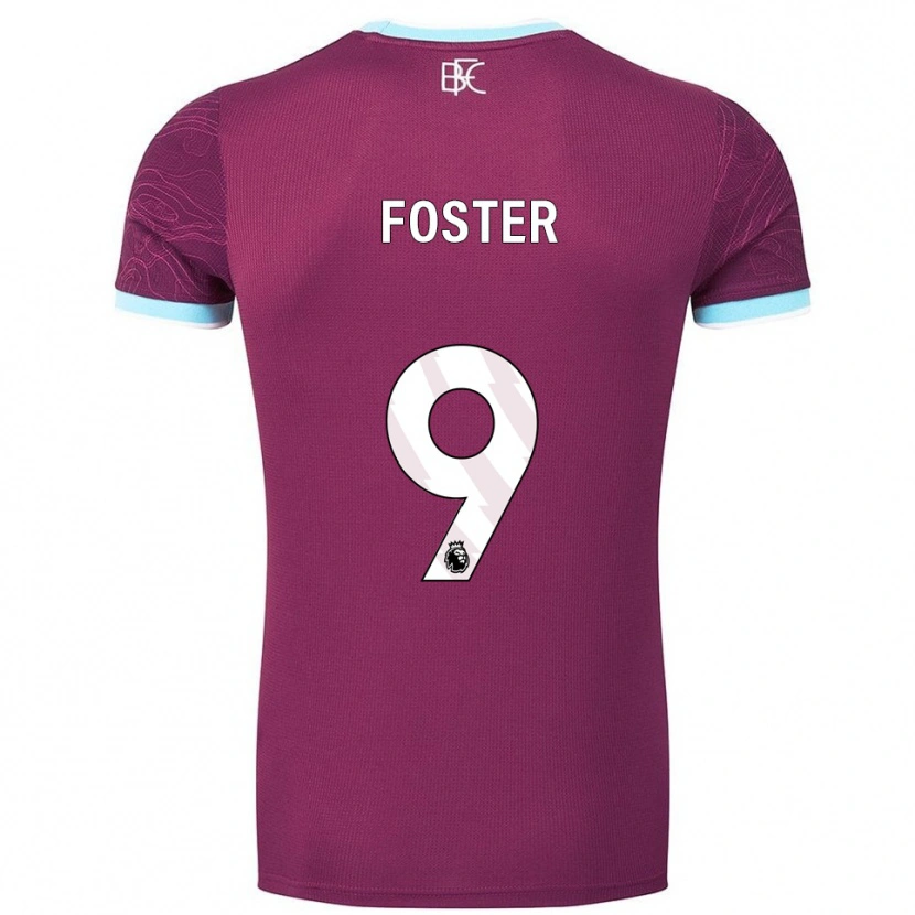 Danxen Kvinnor Lyle Foster #9 Vinröd Himmelsblå Hemmatröja Matchtröjor 2025/26 Tröjor T-Tröja