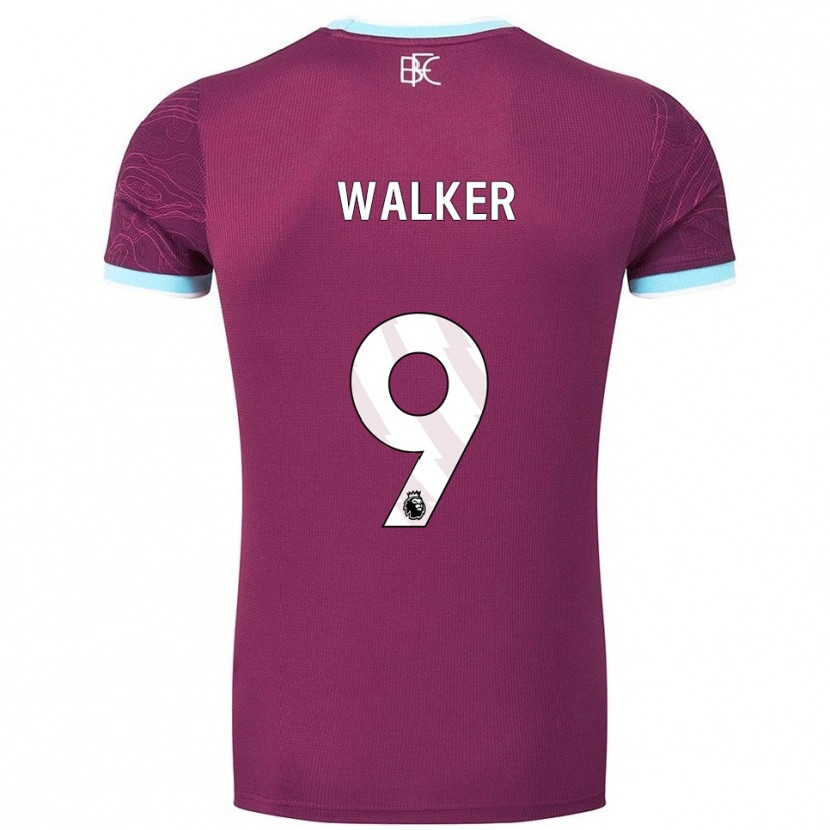Danxen Kvinnor Claudia Walker #9 Vinröd Himmelsblå Hemmatröja Matchtröjor 2025/26 Tröjor T-Tröja