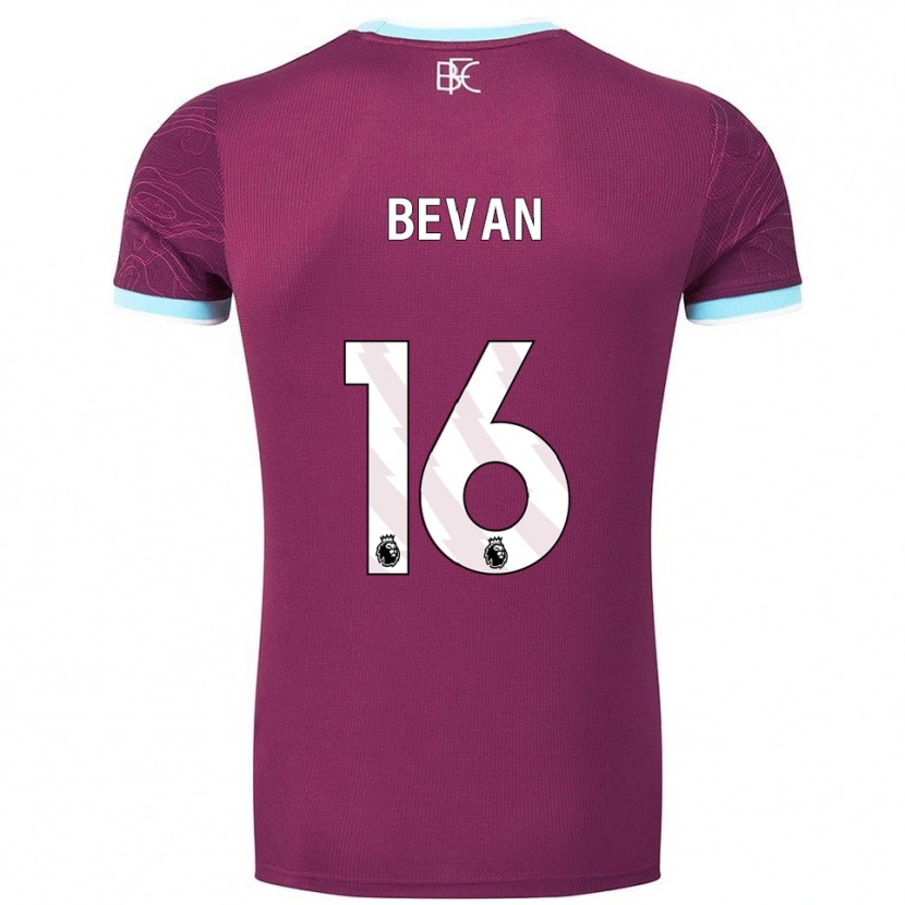 Danxen Kvinnor Joe Bevan #16 Vinröd Himmelsblå Hemmatröja Matchtröjor 2025/26 Tröjor T-Tröja