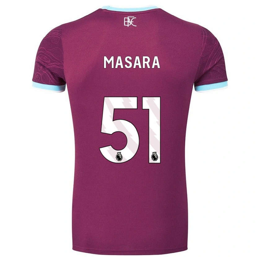 Danxen Kvinnor Vernon Masara #51 Vinröd Himmelsblå Hemmatröja Matchtröjor 2025/26 Tröjor T-Tröja