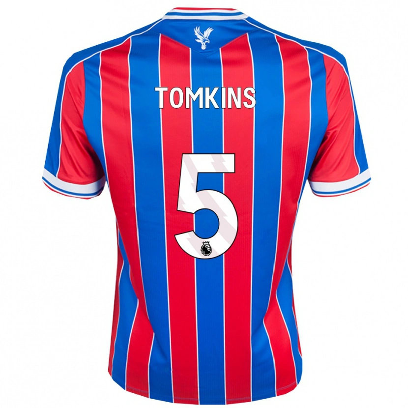 Danxen Kvinnor James Tomkins #5 Blå Röd Vit Hemmatröja Matchtröjor 2025/26 Tröjor T-Tröja