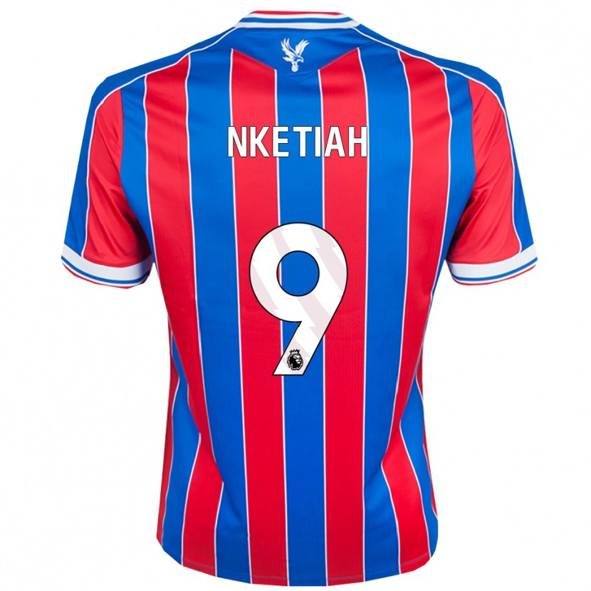 Danxen Kvinnor Eddie Nketiah #9 Blå Röd Vit Hemmatröja Matchtröjor 2025/26 Tröjor T-Tröja
