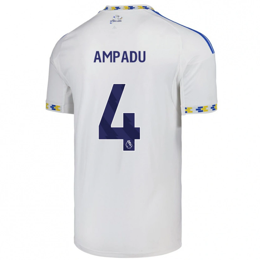 Danxen Kvinnor Ethan Ampadu #4 Vit Blå Hemmatröja Matchtröjor 2025/26 Tröjor T-Tröja