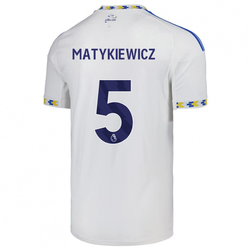 Danxen Kvinnor Luke Matykiewicz #5 Vit Blå Hemmatröja Matchtröjor 2025/26 Tröjor T-Tröja