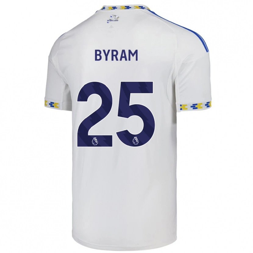 Danxen Kvinnor Sam Byram #25 Vit Blå Hemmatröja Matchtröjor 2025/26 Tröjor T-Tröja