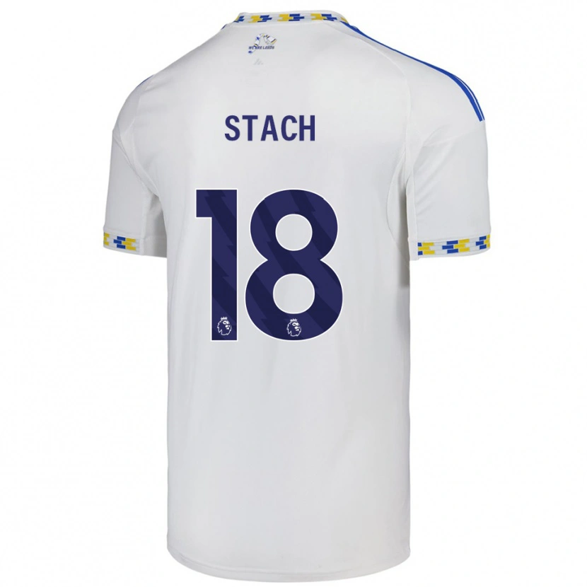 Danxen Kvinnor Anton Stach #18 Vit Blå Hemmatröja Matchtröjor 2025/26 Tröjor T-Tröja
