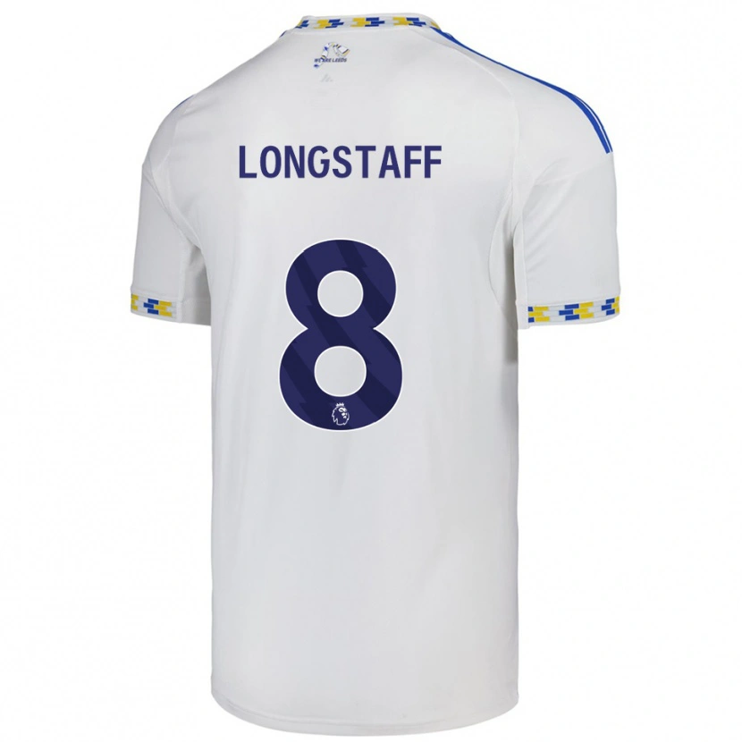 Danxen Kvinnor Sean Longstaff #8 Vit Blå Hemmatröja Matchtröjor 2025/26 Tröjor T-Tröja