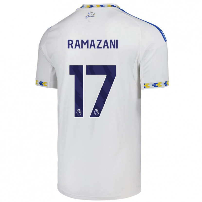 Danxen Kvinnor Largie Ramazani #17 Vit Blå Hemmatröja Matchtröjor 2025/26 Tröjor T-Tröja